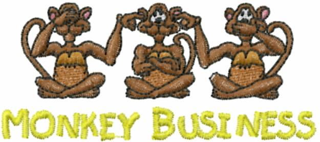 Picture of Monkey Biz Machine Embroidery Design