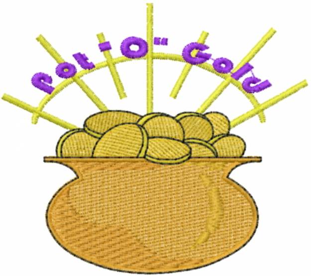 Picture of Pot of Gold Machine Embroidery Design