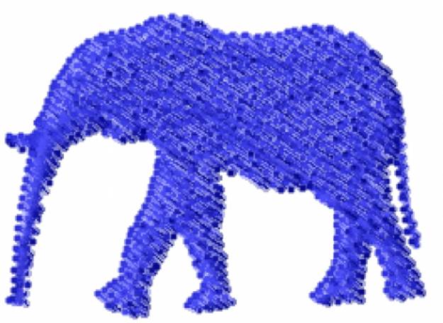 Picture of Republican Elephant Silouette 1 Machine Embroidery Design