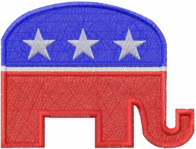 Picture of Republican Large Machine Embroidery Design
