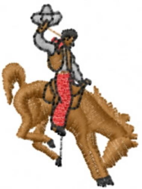 Picture of Bucking Bronc small Machine Embroidery Design