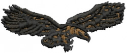 Eagle Hawk in flight Machine Embroidery Design