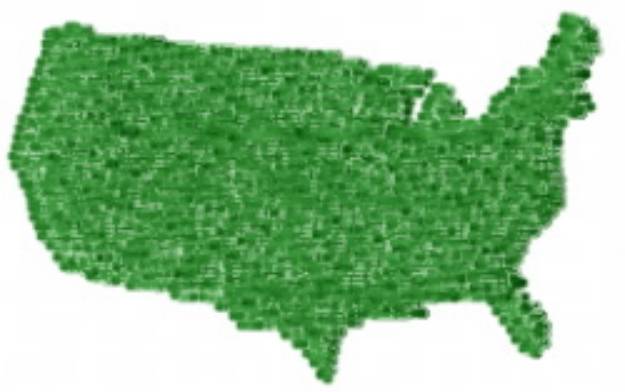 Picture of Map USA America Machine Embroidery Design