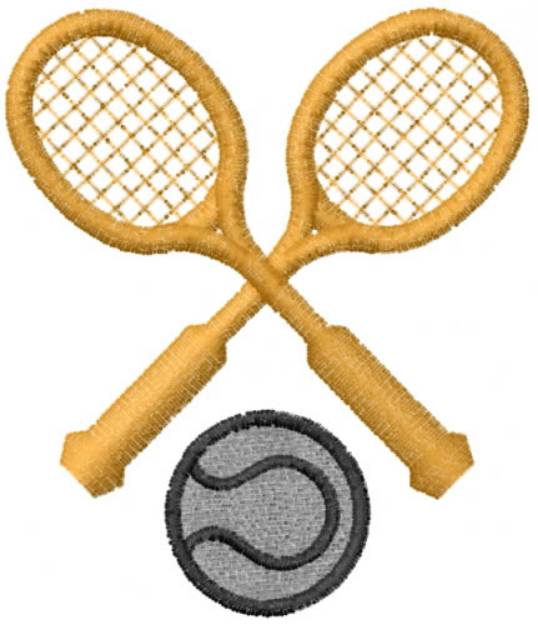 Picture of Tennis Raquets & Ball Machine Embroidery Design