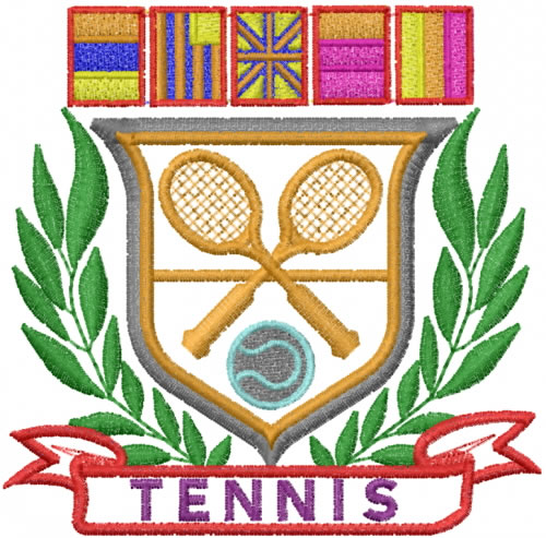 World Tennis Machine Embroidery Design