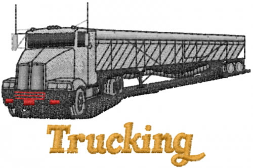 18 wheeler trucking Machine Embroidery Design