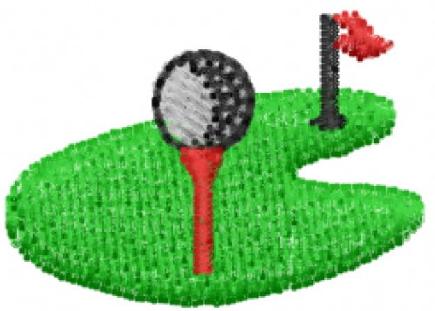 Picture of Green Tee Machine Embroidery Design