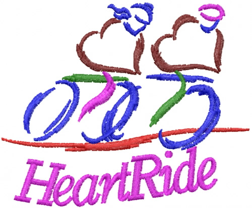 Heart Ride Machine Embroidery Design