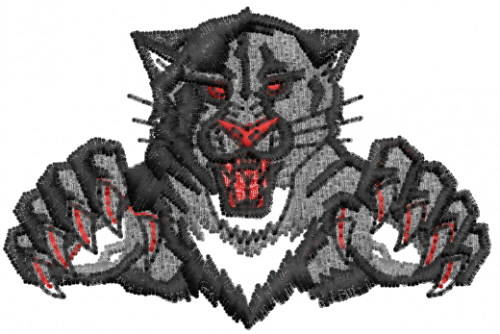 Panther Cougar Machine Embroidery Design