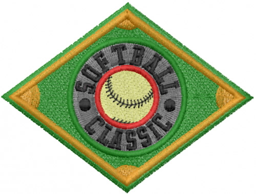 Softball Classic Machine Embroidery Design