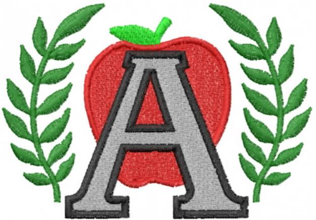 Picture of A for Apple Machine Embroidery Design