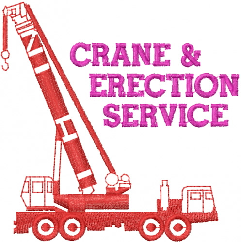 Crane Machine Embroidery Design