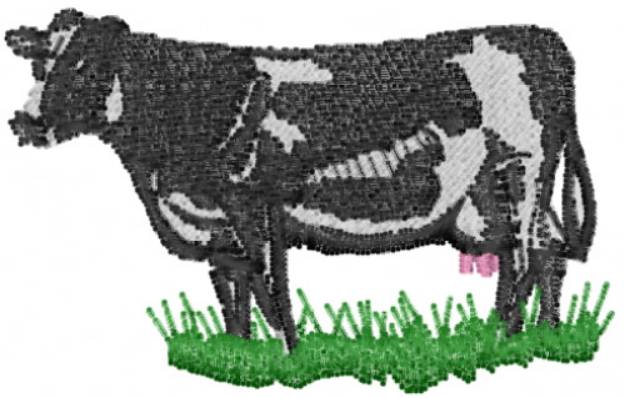 Picture of Holstein Milk Cow Machine Embroidery Design