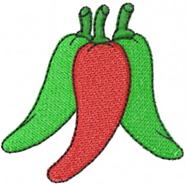 Picture of Chile Peppers Machine Embroidery Design