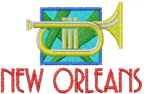 New Orleans Jazz Machine Embroidery Design