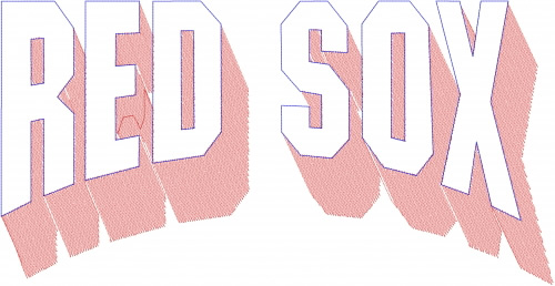 Red Sox Machine Embroidery Design