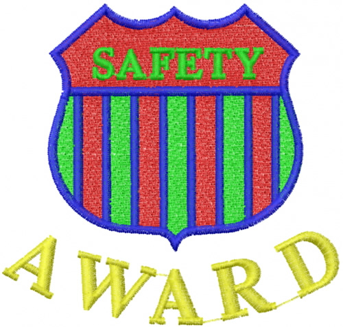 Safety Award Machine Embroidery Design