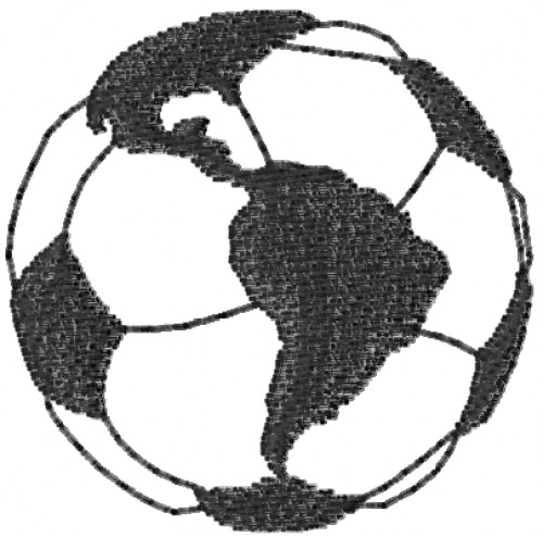 World Soccer Machine Embroidery Design