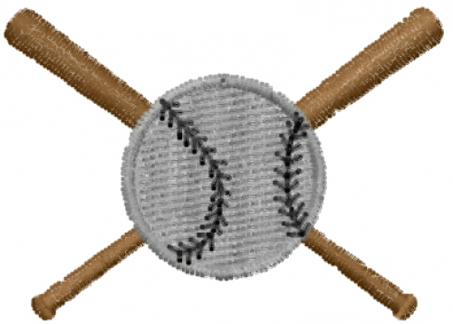 Ball and Bats Machine Embroidery Design