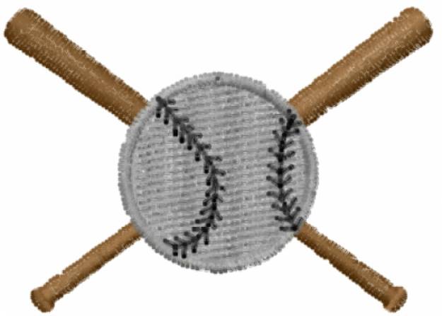 Picture of Ball and Bats Machine Embroidery Design