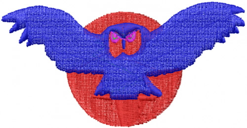 Night Owl Machine Embroidery Design