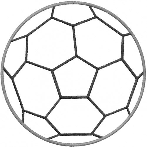 Soccer Ball Machine Embroidery Design