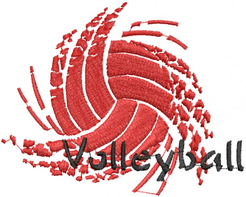 Sport Volleyball Machine Embroidery Design