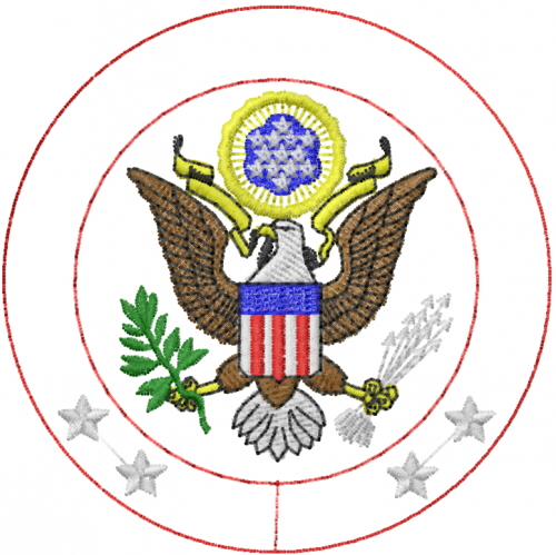 Presidential Seal Machine Embroidery Design