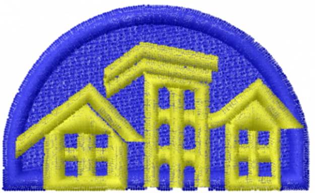Picture of Row Homes Machine Embroidery Design
