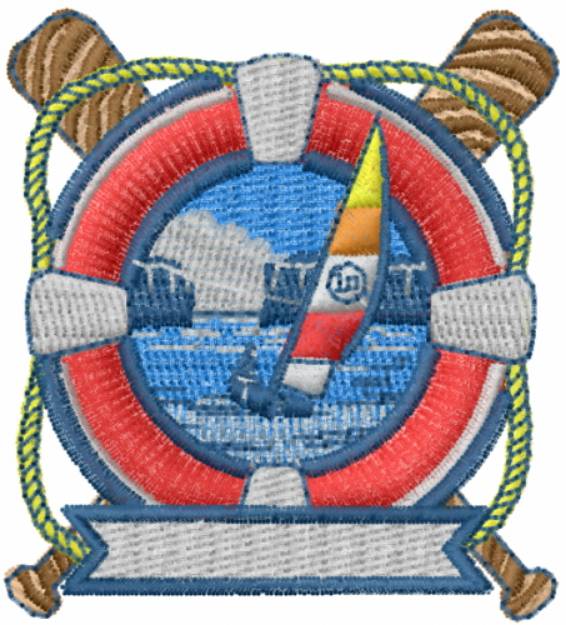 Picture of Sailing Scene Machine Embroidery Design