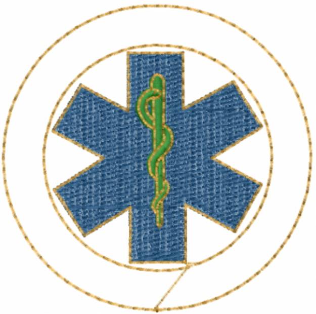Picture of Star of Life Machine Embroidery Design