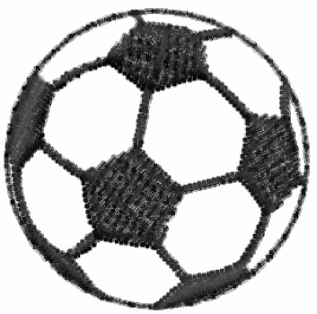 Picture of Soccer Ball Machine Embroidery Design