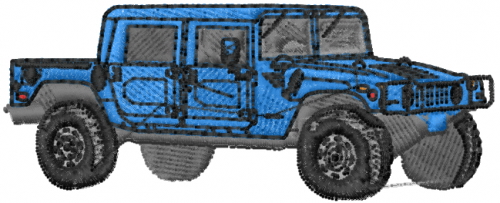 Humvee Machine Embroidery Design