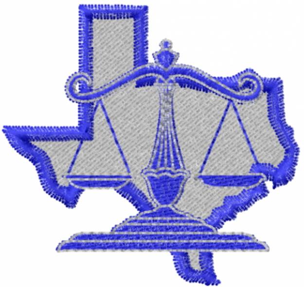 Picture of Texas Justice Machine Embroidery Design