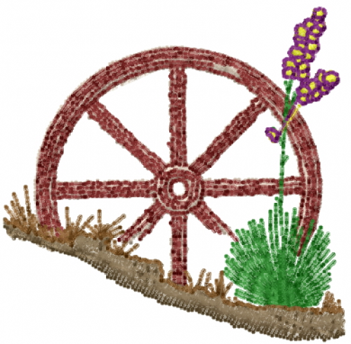 Wagon Wheel Machine Embroidery Design