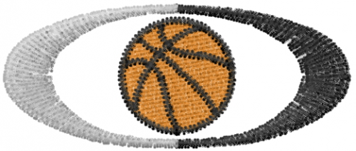 Basketball Logo Machine Embroidery Design