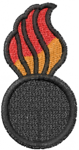 Flaming Ball Machine Embroidery Design