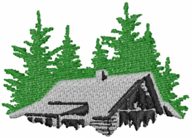 Picture of Forest Cabin Machine Embroidery Design