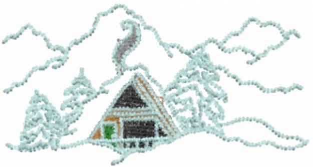 Picture of Ski Lodge Machine Embroidery Design