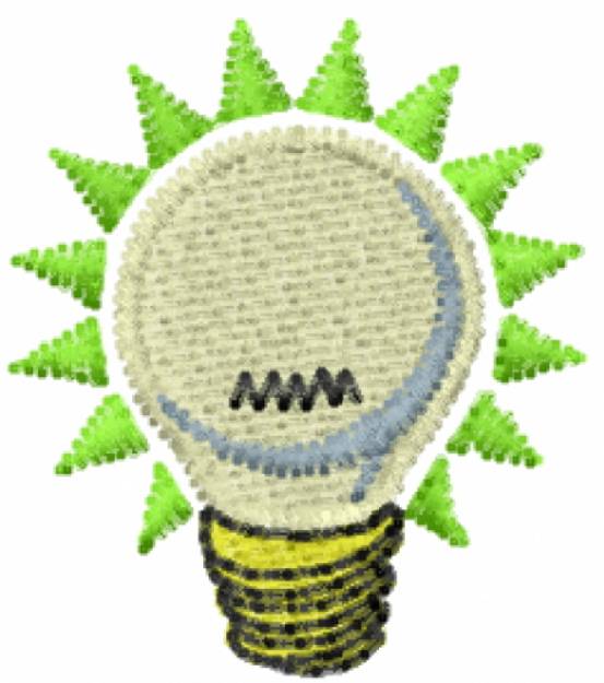 Picture of Bright Idea Bulb Machine Embroidery Design