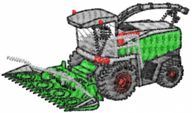 Picture of Combine Harvester Machine Embroidery Design