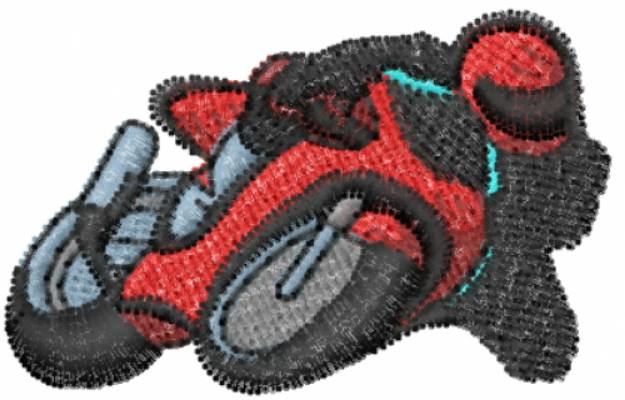 Picture of Moto Racing Machine Embroidery Design