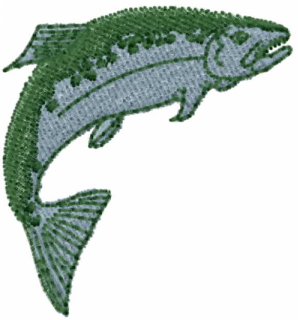 Picture of Jumpimg Salmon Machine Embroidery Design