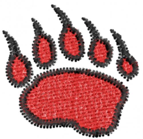 Bear Paw Machine Embroidery Design