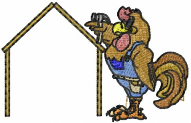 Picture of Carpenter Rooster Machine Embroidery Design