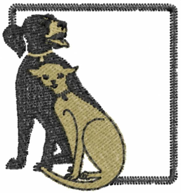 Picture of Cat & Dog Machine Embroidery Design
