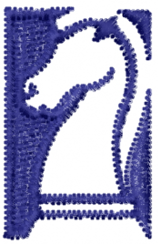 Chess Knight Machine Embroidery Design