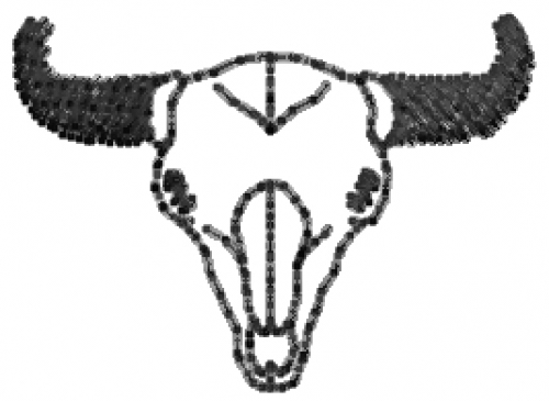 Cow Skull Machine Embroidery Design