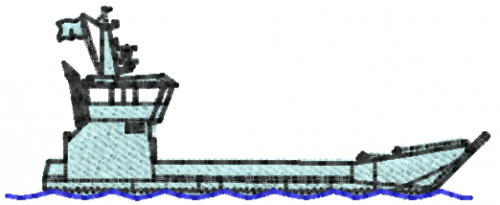 Ferry Boat Machine Embroidery Design