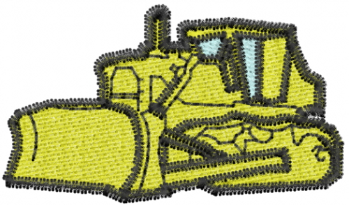 Bulldozer Machine Embroidery Design